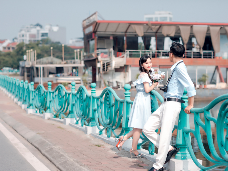 Chụp ảnh cưới ngoại cảnh Hồ Tây - Bến Đò