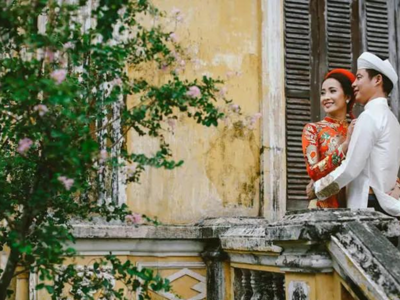Cung An Định Huế địa điểm chụp ảnh cưới mang phong cách cổ xưa