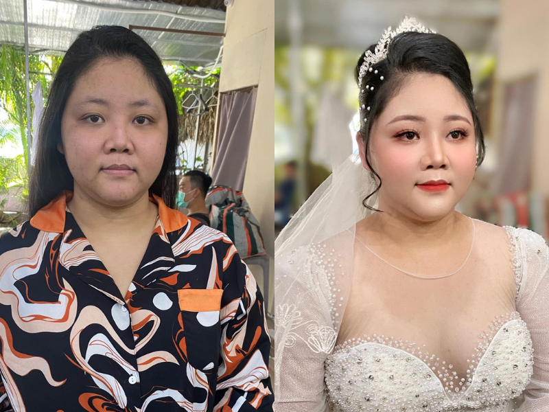 Make-up đẹp tự nhiên cho cô dâu béo